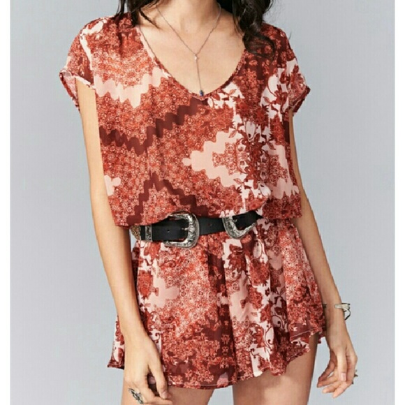 SALE!!!  💕HP💕  NWOT SMYM Happy Henna Romper - Picture 2 of 6